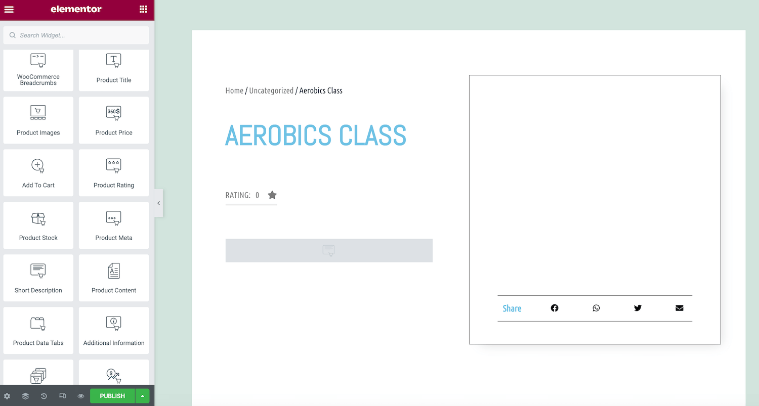 Опции Woocommerce от Elementor Pro