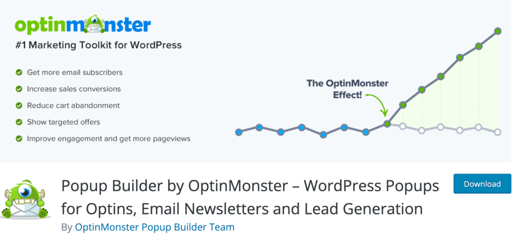 Popup Builder от OptinMonster для всплывающих окон