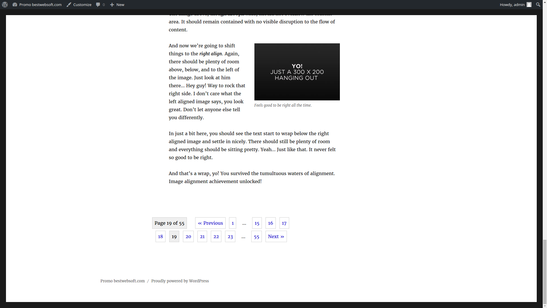 Простая пагинация на Pagination