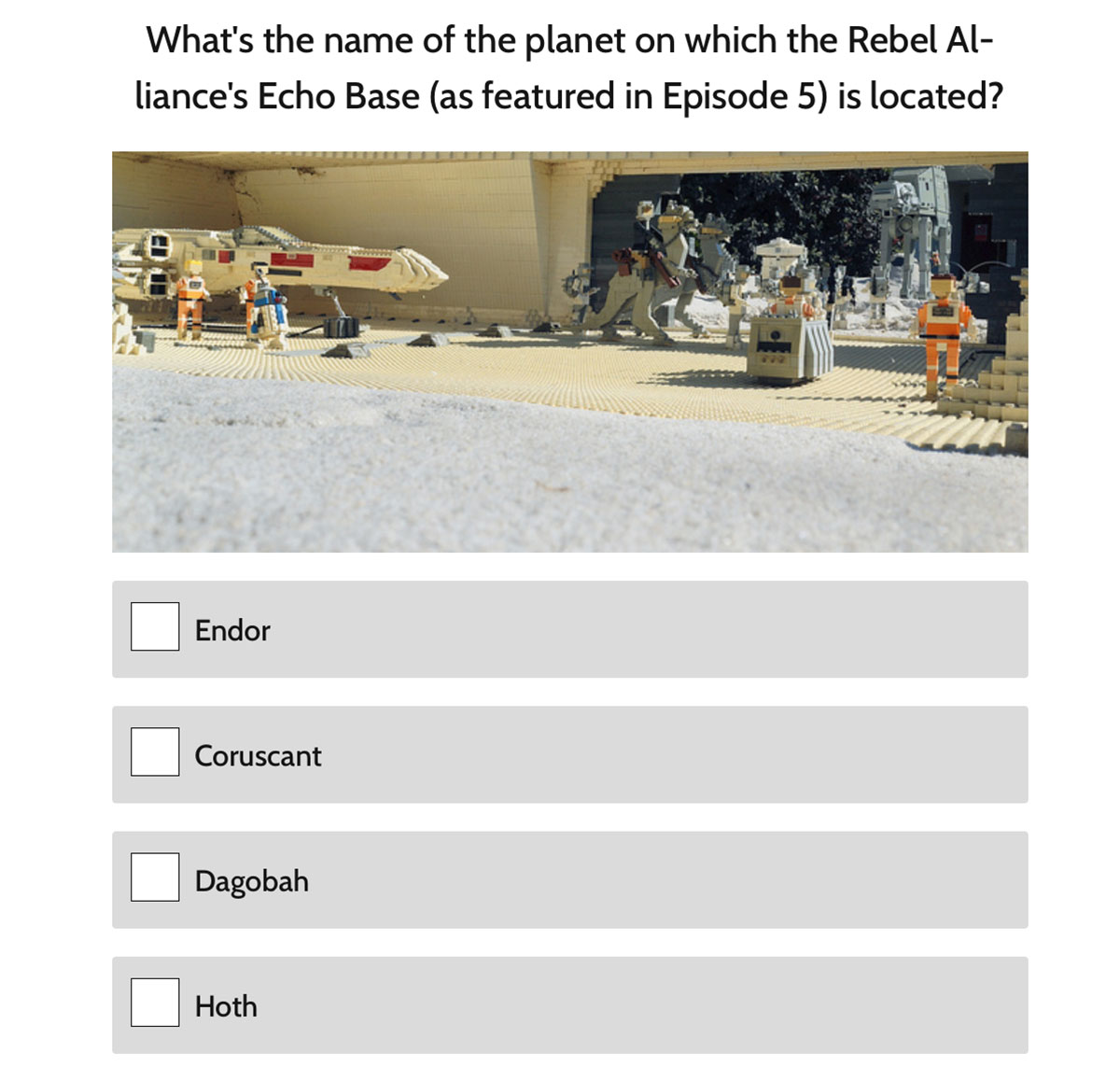 Пример на Quiz Cat