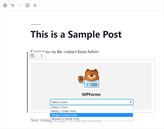 Удобный модуль WPForms
