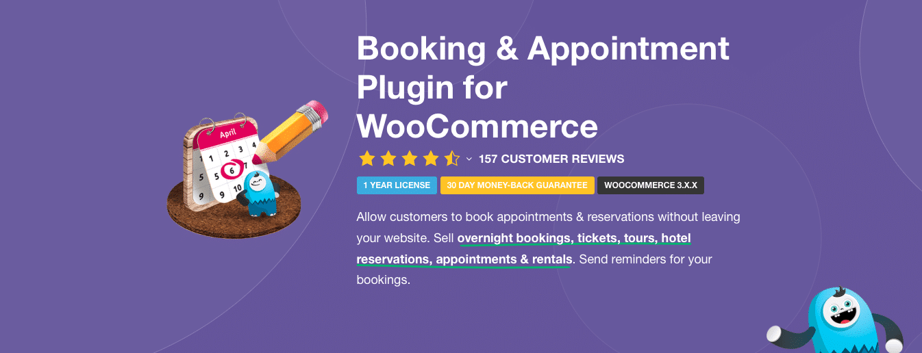 Расширение для бронирований Woocommerce