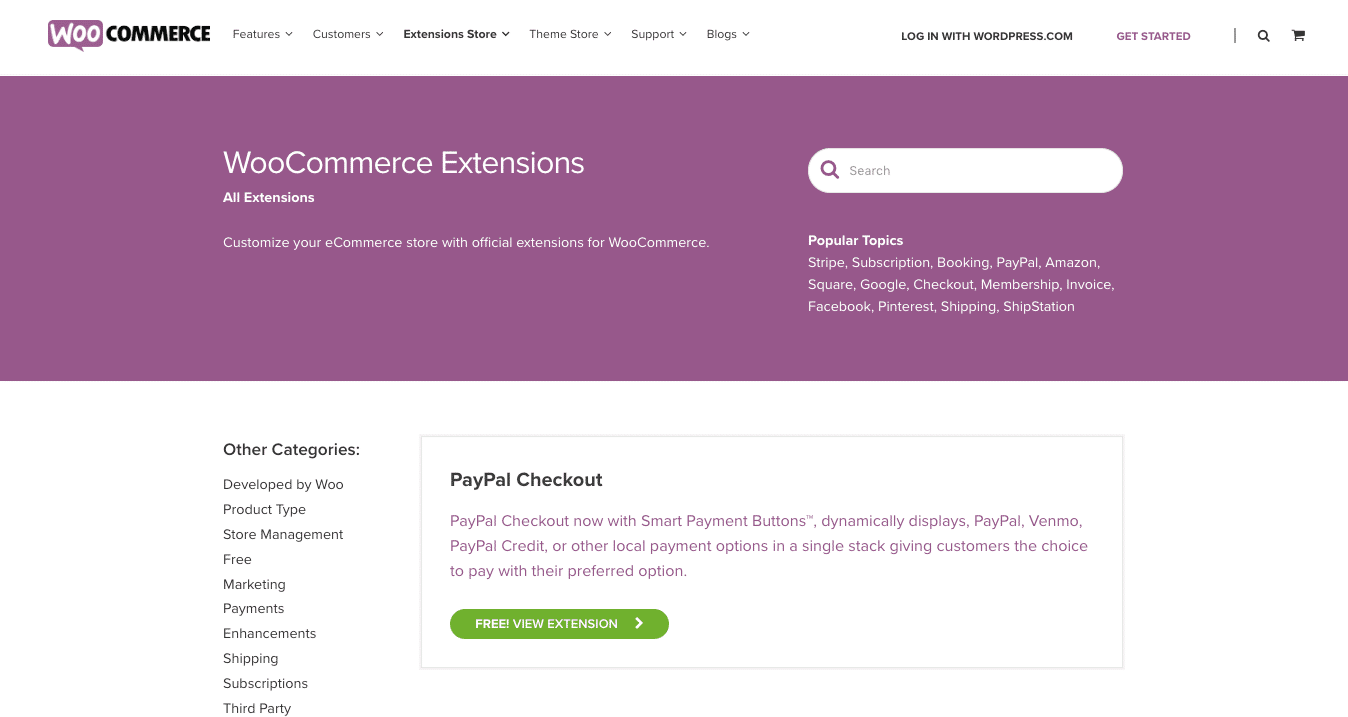 Расширение WooCommerce