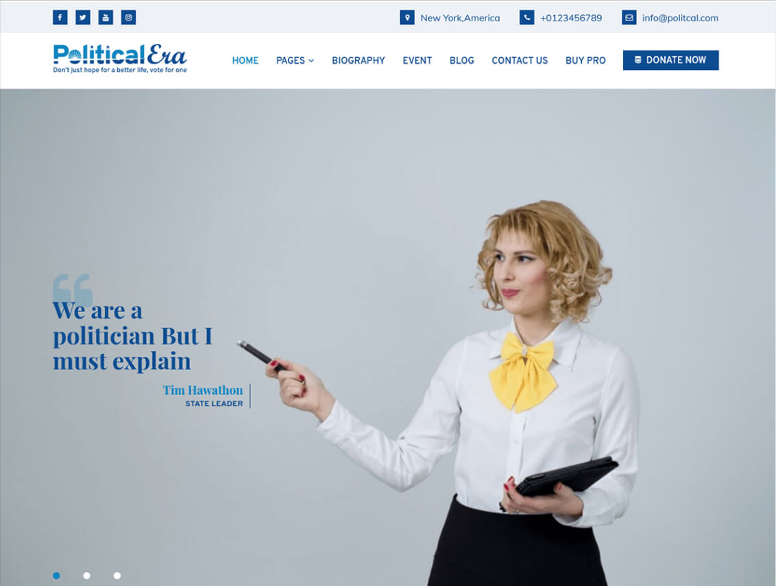 Бесплатная политическая тема Political Era