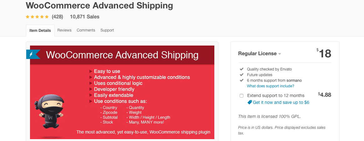 Расширенная доставка для Woocommerce
