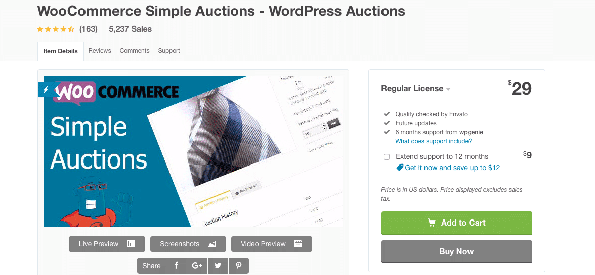 Простые аукционы на WordPress