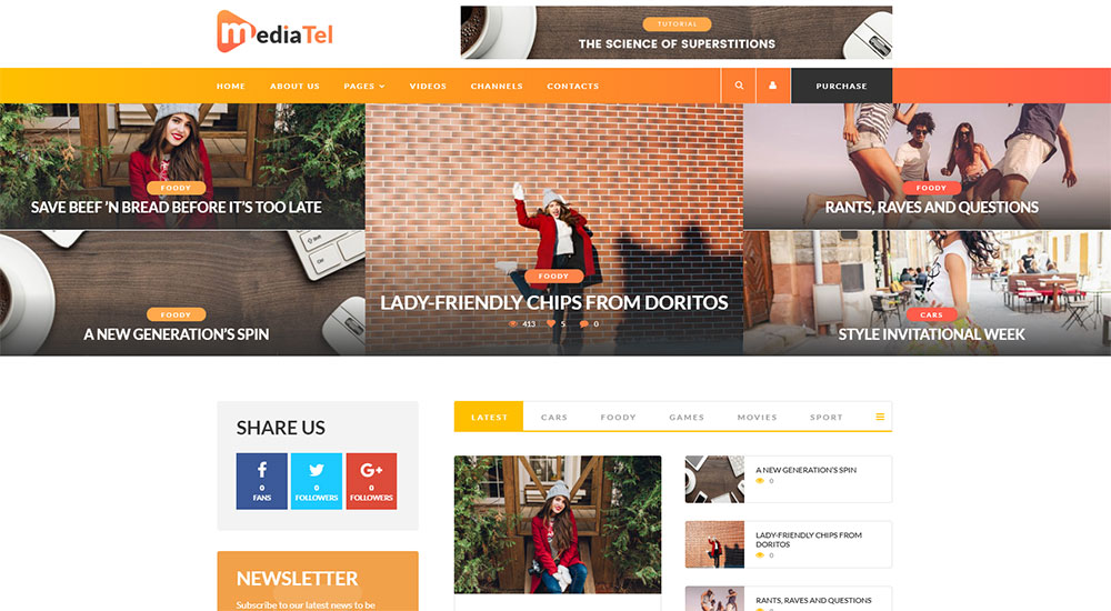 Красивая тема MediaTel