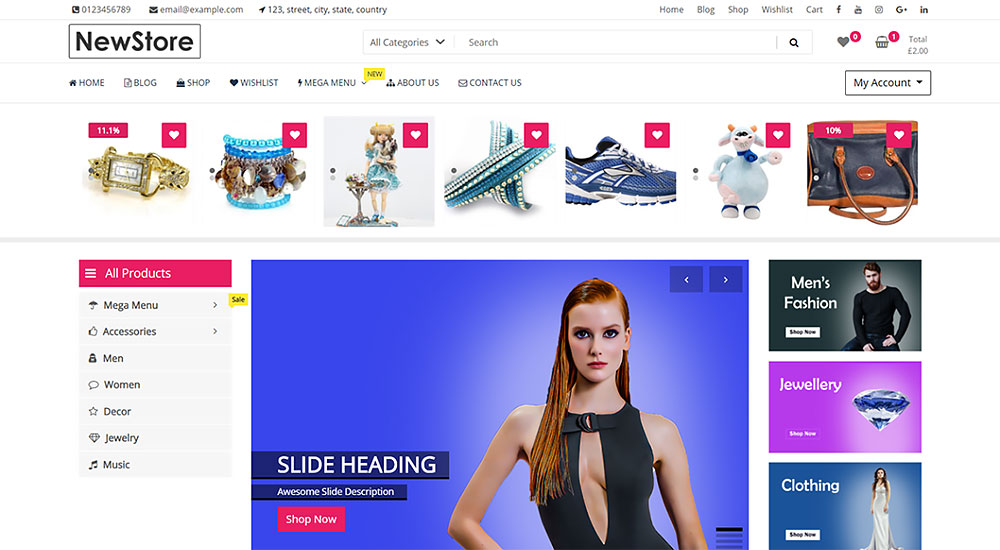 Быстрая тема NewStore