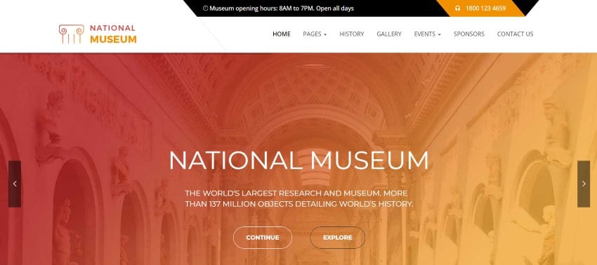 Museum с простой кастомизацией