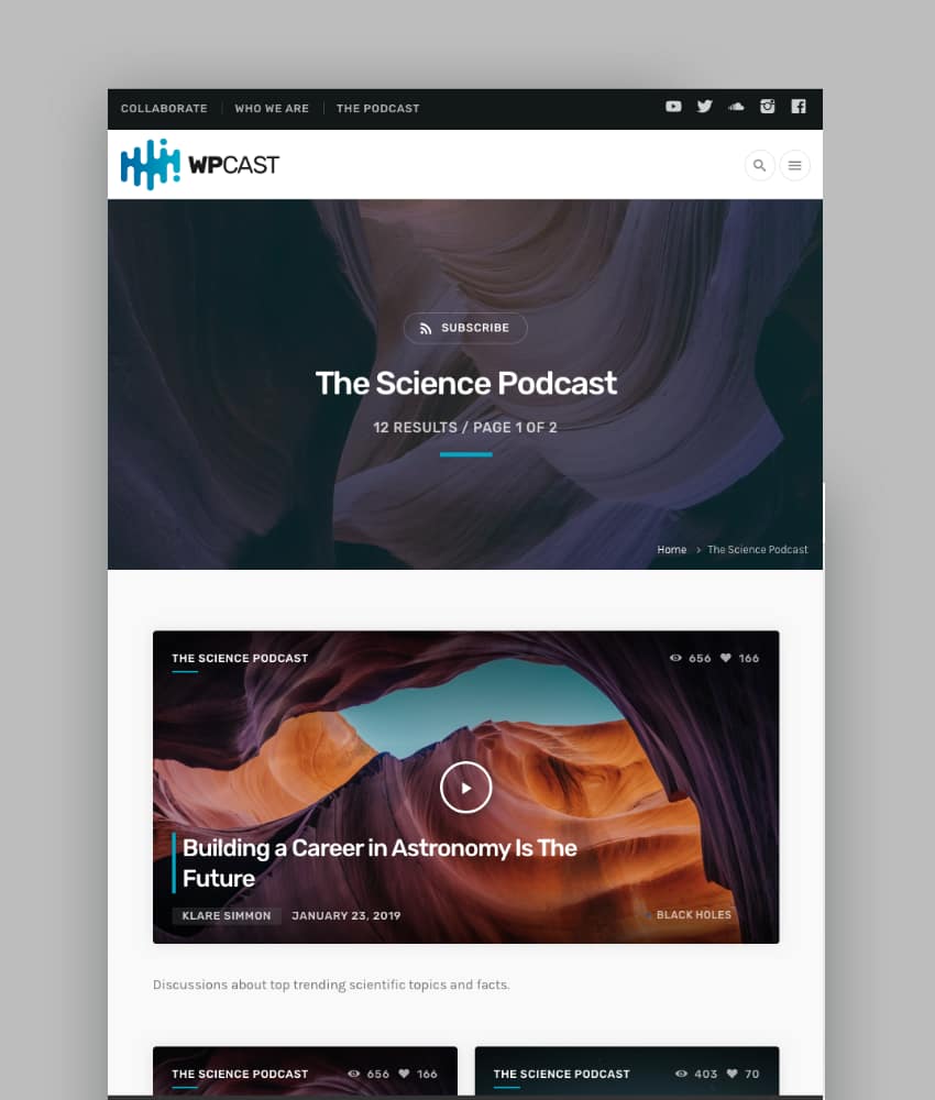 WpCast для аудиоподкаста