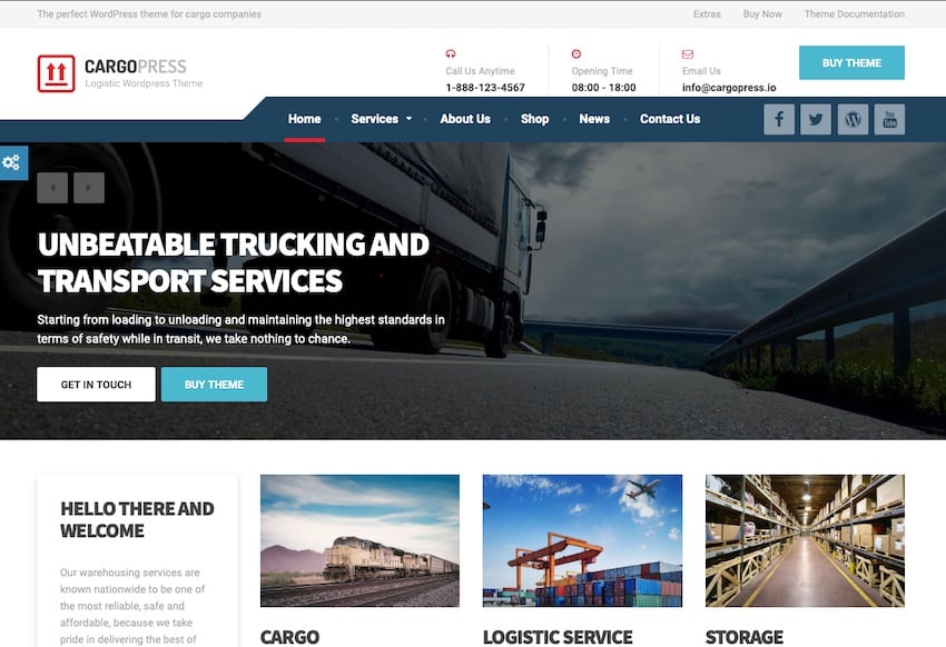 CargoPress современная для сайта