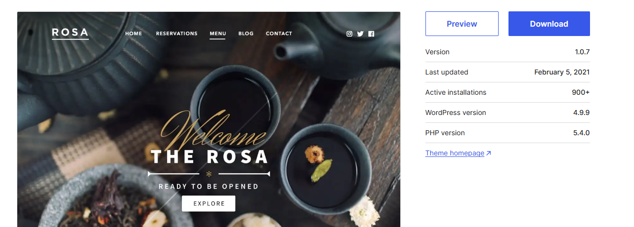 Rosa Lite для интернет магазина