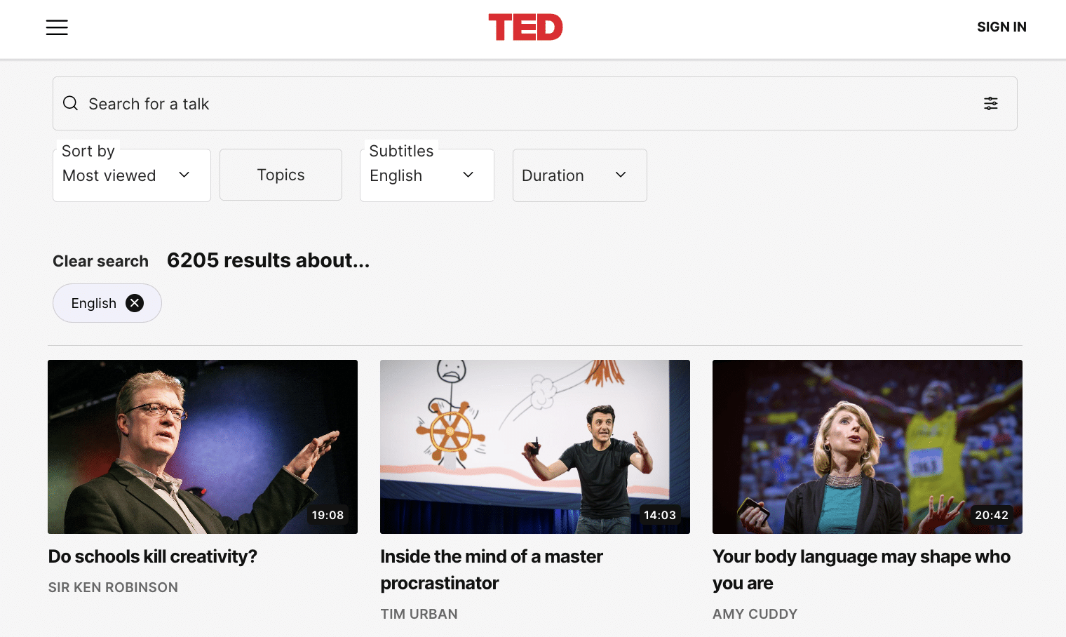 TED com с событиями
