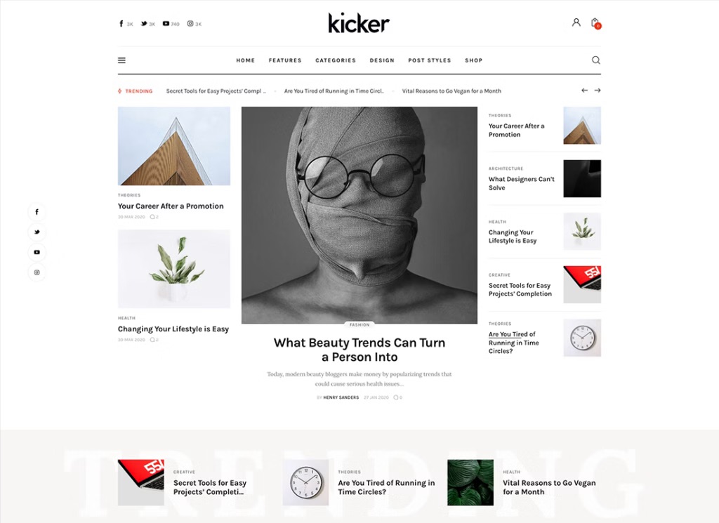 Kicker минималистичная