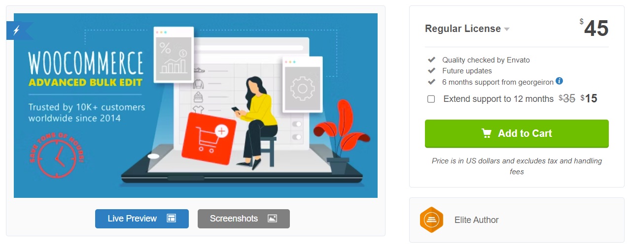 WooCommerce Advanced Bulk Edit легкий