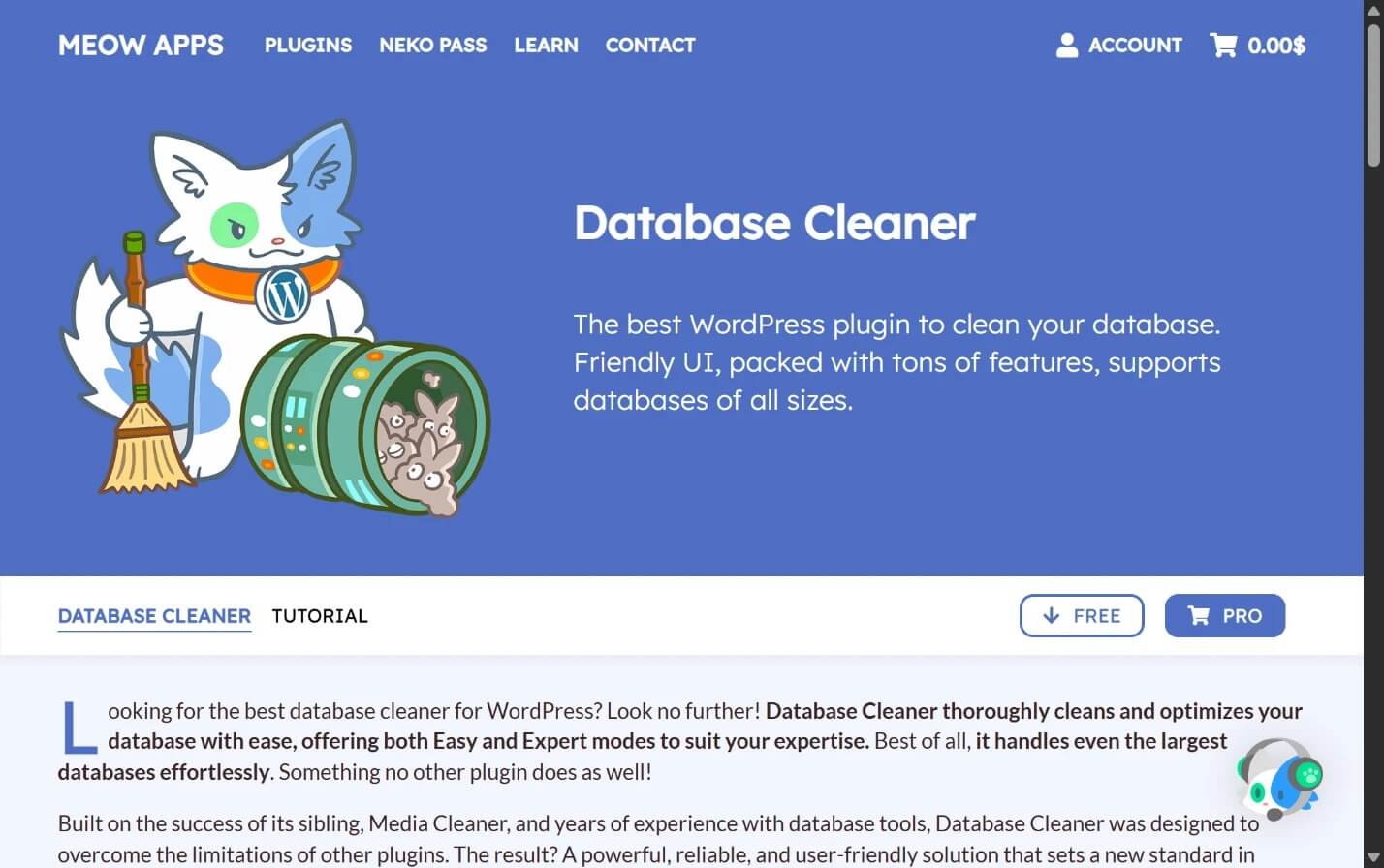 Database Cleaner с опциями