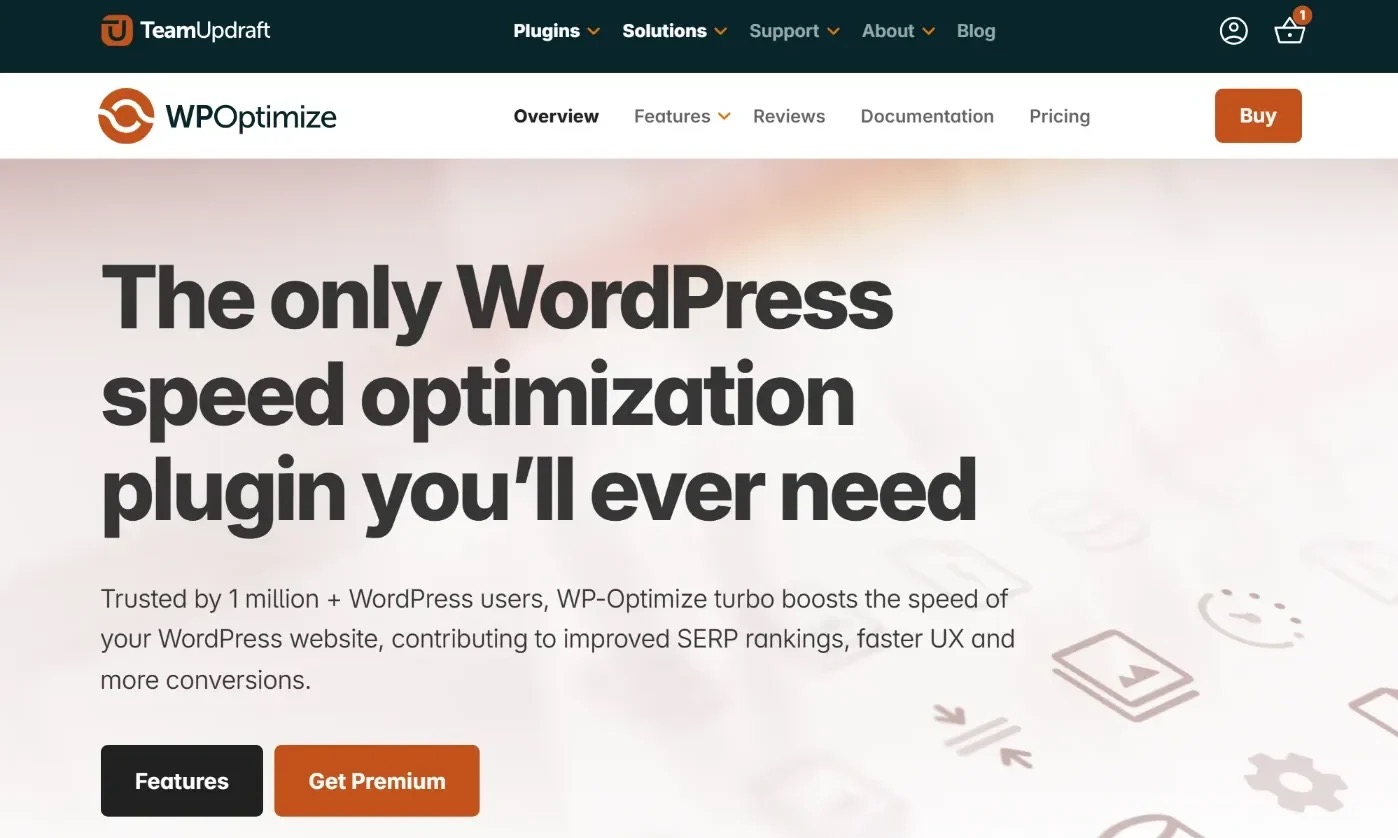 WP Optimize отличный