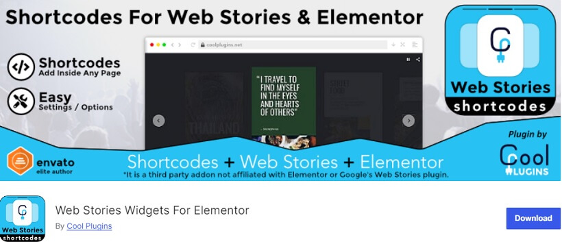 Web Stories Widgets отличный